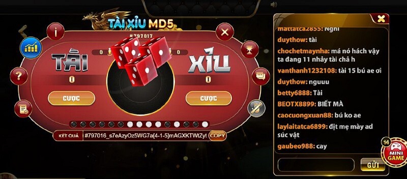 Tài xỉu MD5 68 game bài dựa trên thuật toán MD5