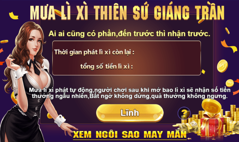 Khuyến mãi/Giftcode 68 game bài mưa lì xì thiên sứ giáng trần