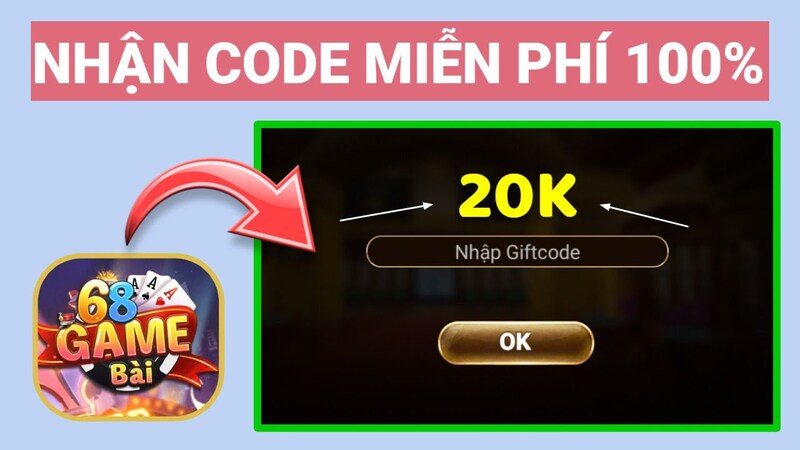 Tặng giftcode vòng quay may mắn cho thành viên 68 game bài