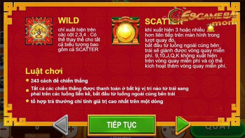 Luật chơi quen thuộc như những game nổ hũ thông thường