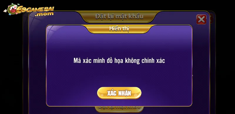 Vấn đề khi lấy lại mật khẩu 68 game bài