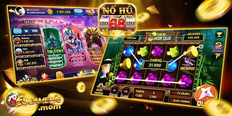 Sảnh nổ hũ 68 game bài có rất nhiều tựa game chất lượng